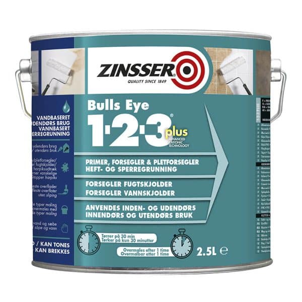 Zinsser Bulls Eye 1-2-3 Plus Primer - 2,... 2,7 liter